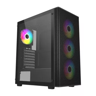 FSP M220/Midi Tower/Transpar./Čierna