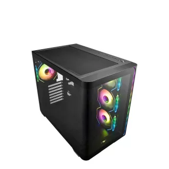FSP M580-BA/Midi Tower/Transpar./Čierna