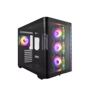 FSP M580-BP/Midi Tower/Transpar./Čierna