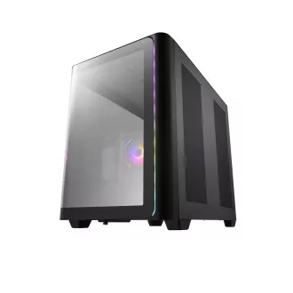 FSP M580-BP/Midi Tower/Transpar./Čierna