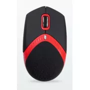 AMEI AM-M101R/Ergonomická/Optická/1 600 DPI/Drôtová USB/Čierna-červená