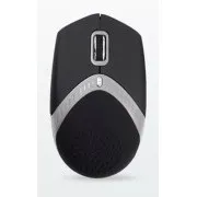AMEI AM-M101S/Ergonomická/Optická/1 600 DPI/Drôtová USB/Čierna-strieborná