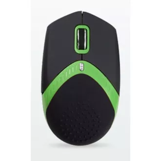 AMEI AM-M101G/Ergonomická/Optická/1 600 DPI/Drôtová USB/Čierna-zelená