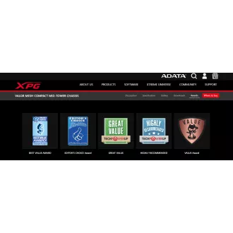 Adata XPG VALOR MESH/Midi Tower/Transpar./Biela