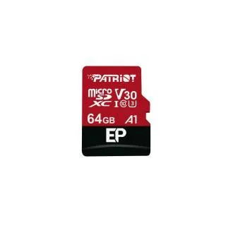Patriot V30 A1/micro SDXC/64GB/UHS-I U3 / Class 10/+ Adaptér Patriot V30 A1/micro SDXC/64GB/UHS-I U3 / Class 10/+ Adaptér