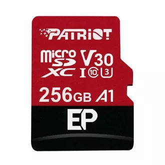 Patriot V30 A1/micro SDXC/256GB/100MBps/UHS-I U3/Class 10/+ Adaptér