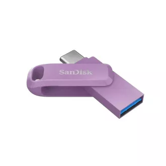 SanDisk Ultra Dual Drive Go/128 GB/USB 3.2/USB-A + USB-C/Fialová
