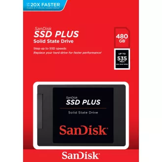 Sandisk Plus/480GB/SSD/2.5"/SATA/Čierna/3R Sandisk Plus/480GB/SSD/2.5"/SATA/Čierna/3R