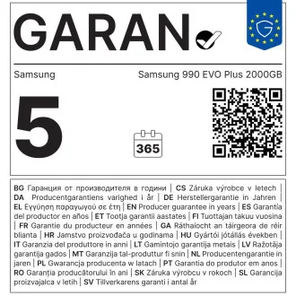 Samsung 990 EVO Plus/2TB/SSD/M.2 NVMe/Čierna/5R
