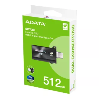 ADATA SC730/512GB/SSD/Externý/Čierna/5R