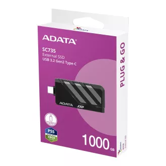 ADATA SC735/1TB/SSD/Externý/Sivá/5R