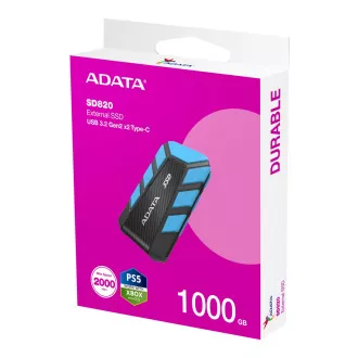 ADATA SD820/1TB/SSD/Externý/Modrá/5R