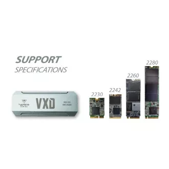 Patriot VXD externý box USB 3.2 M.2 NVMe SSD RGB