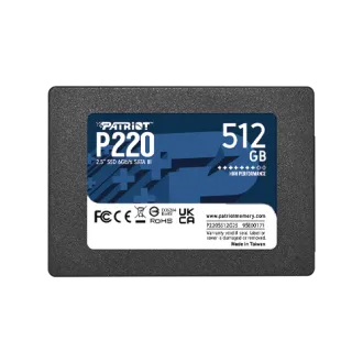 PATRIOT P220/512GB/SSD/2.5"/SATA/3R PATRIOT P220/512GB/SSD/2.5"/SATA/3R