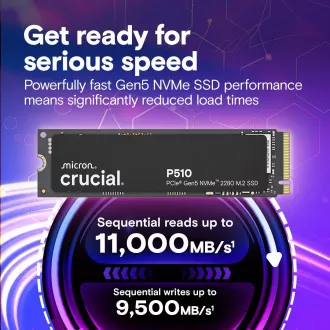 Crucial P510/2TB/SSD/M.2 NVMe/Čierna/5R Crucial P510/2TB/SSD/M.2 NVMe/Čierna/5R