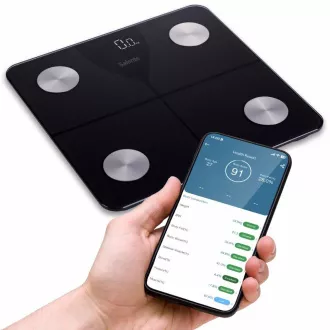 Salente SlimFit, múdra osobná diagnostická fitness váha, Bluetooth, čierna Salente SlimFit, múdra osobná diagnostická fitness váha, Bluetooth, čierna