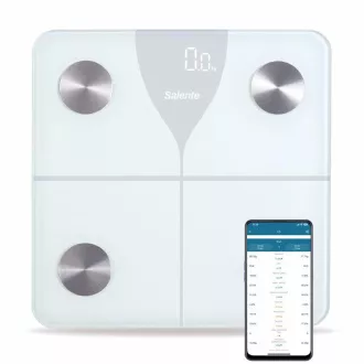 Salente SlimFit, múdra osobná diagnostická fitness váha, Bluetooth, biela Salente SlimFit, múdra osobná diagnostická fitness váha, Bluetooth, biela
