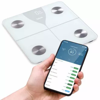 Salente SlimFit, múdra osobná diagnostická fitness váha, Bluetooth, biela Salente SlimFit, múdra osobná diagnostická fitness váha, Bluetooth, biela