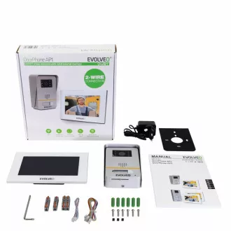 EVOLVEO DoorPhone AP1-2, drôtový videotelefón s aplikáciou, biely