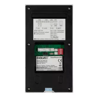 EVOLVEO DoorPhone AP2-2 drôtový videotelefón pre dva byty s aplikáciou, biely