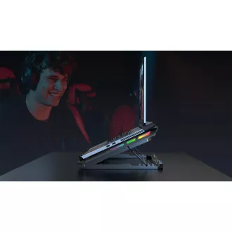 EVOLVEO Ania 16, chladiaca podložka pod notebook, 5x ventilátor, RGB podsvietenie