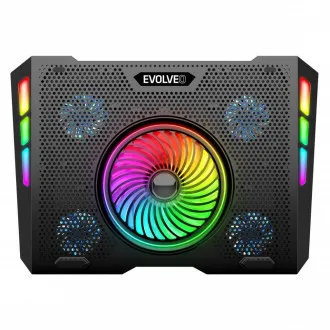 EVOLVEO Ania 16, chladiaca podložka pod notebook, 5x ventilátor, RGB podsvietenie EVOLVEO Ania 16, chladiaca podložka pod notebook, 5x ventilátor, RGB podsvietenie