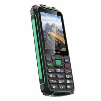 EVOLVEO StrongPhone W4, IP68 odolný Dual SIM telefón, 2,8" LCD, 2500mAh, Powerbanka, čierno-zelený