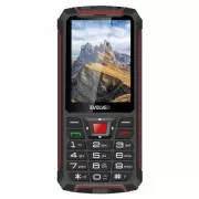 EVOLVEO StrongPhone W4, IP68 odolný Dual SIM telefón, 2,8" LCD, 2500mAh, Powerbanka, čierno-červený