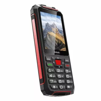 EVOLVEO StrongPhone W4, IP68 odolný Dual SIM telefón, 2,8" LCD, 2500mAh, Powerbanka, čierno-červený