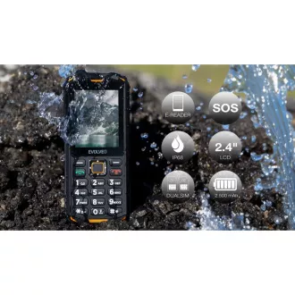 EVOLVEO StrongPhone X5, vodotesný odolný Dual SIM telefón, čierno-oranžová EVOLVEO StrongPhone X5, vodotesný odolný Dual SIM telefón, čierno-oranžová