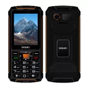 EVOLVEO StrongPhone Z6, IP68 odolný Dual SIM telefón, 2,8" LCD, 4000mAh, Powerbanka, čierno-oranžový