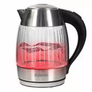 Salente StripeGlass, rýchlovarná kanvica 1,8 l, nerez/sklenená, červené podsvietenie