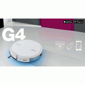 Salente G4, robotický vysávač, stieranie vodou, UVC sterilizácia, biely