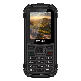 EVOLVEO StrongPhone Q1, IP68 odolný Dual SIM telefón, 2,4" LCD, 1800mAh, čierny