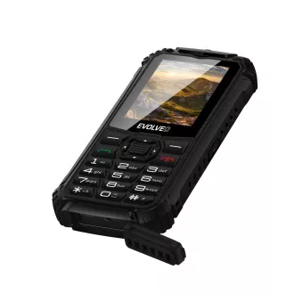 EVOLVEO StrongPhone Q1, IP68 odolný Dual SIM telefón, 2,4" LCD, 1800mAh, čierny