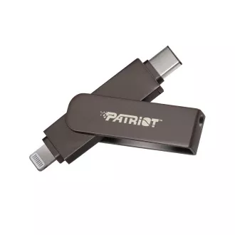 Patriot iLuxe Stick C MFi/256GB/USB 3.2/Lightning + USB-C/Čierna Patriot iLuxe Stick C MFi/256GB/USB 3.2/Lightning + USB-C/Čierna