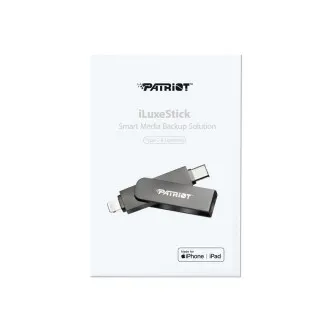 Patriot iLuxe Stick C MFi/256GB/USB 3.2/Lightning + USB-C/Čierna Patriot iLuxe Stick C MFi/256GB/USB 3.2/Lightning + USB-C/Čierna