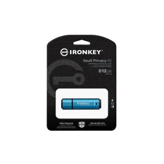 Kingston Ironkey Vault Privacy 50/512GB/USB 3.2/USB-A/Modrá Kingston Ironkey Vault Privacy 50/512GB/USB 3.2/USB-A/Modrá