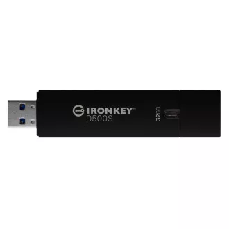 Kingston Ironkey D500S/32GB/USB 3.2/USB-A/Čierna Kingston Ironkey D500S/32GB/USB 3.2/USB-A/Čierna