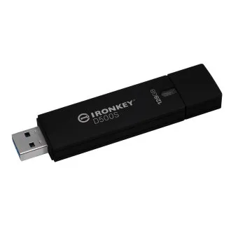 Kingston Ironkey D500S/128GB/USB 3.2/USB-A/Čierna