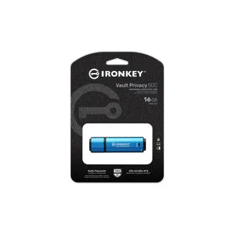 Kingston Ironkey Vault Privacy 50C/16GB/USB 3.2/USB-C/Modrá Kingston Ironkey Vault Privacy 50C/16GB/USB 3.2/USB-C/Modrá