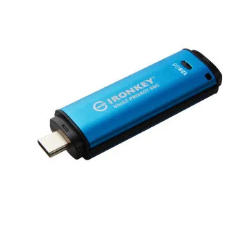 Kingston Ironkey Vault Privacy 50C/128GB/USB 3.2/USB-C/Modrá