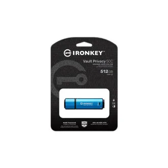 Kingston Ironkey Vault Privacy 50C/512GB/USB 3.2/USB-C/Modrá