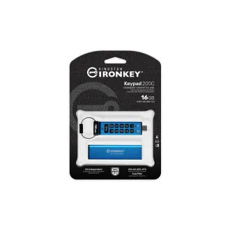 Kingston Ironkey Keypad 200C/16GB/USB 3.0/USB-C/Modrá Kingston Ironkey Keypad 200C/16GB/USB 3.0/USB-C/Modrá