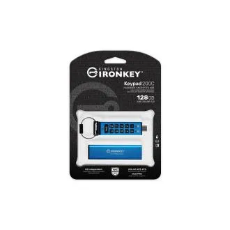 Kingston Ironkey Keypad 200C/128GB/USB 3.0/USB-C/Modrá Kingston Ironkey Keypad 200C/128GB/USB 3.0/USB-C/Modrá