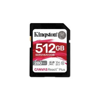 Kingston Canvas React Plus/SDXC/512GB/UHS-II U3/Class 10 Kingston Canvas React Plus/SDXC/512GB/UHS-II U3/Class 10