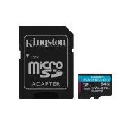 Kingston Canvas Go Plus A2/Micro SDXC/64GB/UHS-I U3/Class 10/+ Adaptér