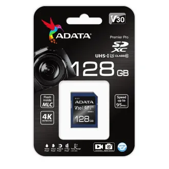 ADATA V30S/SDXC/128GB/UHS-I U3 / Class 10