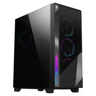 GIGABYTE AORUS C500/Midi Tower/Transpar./Čierna
