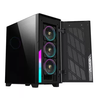 GIGABYTE AORUS C500/Midi Tower/Transpar./Čierna